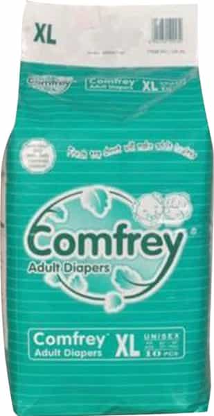 Comfrey Adult Diapers Xl - 10 Units