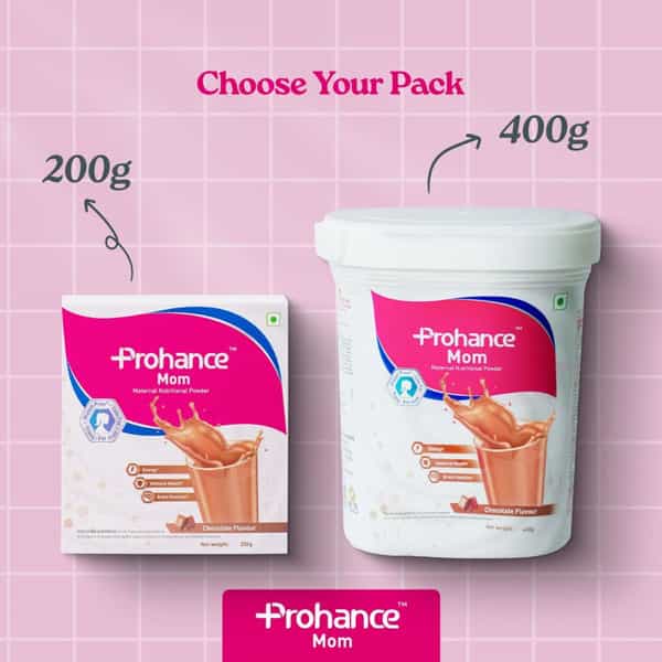 Prohance Mom Chocolate Flavour | Nutrition Drink | Jar Of 400 Gm