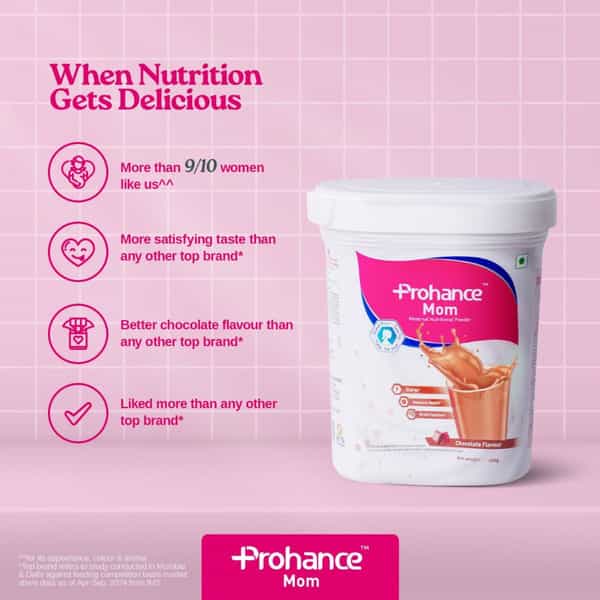 Prohance Mom Chocolate Flavour | Nutrition Drink | Jar Of 400 Gm
