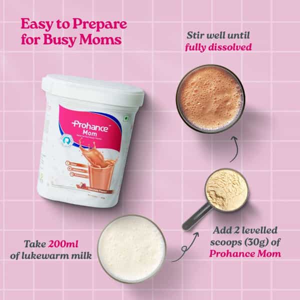 Prohance Mom Chocolate Flavour | Nutrition Drink | Jar Of 400 Gm