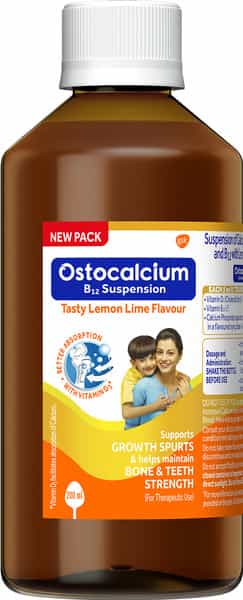 Ostocalcium B12 Suspension (Lemon Lime Flavor Syrup - 200Ml)
