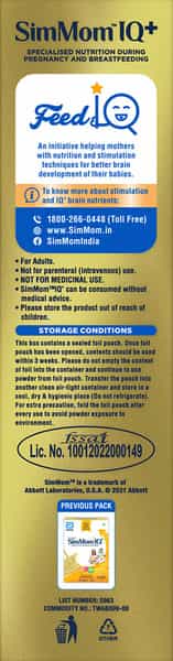 Simmom Iq Plus Vanilla Nutrition Drink Refill Of 400 G