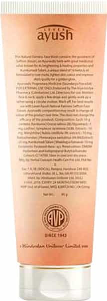 Lever Ayush Natural Fair Saffron Facewash 80Gm