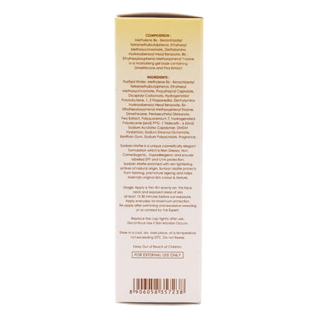 Sunban Matte Spf 30+ Sunscreen Gel 75 Gm