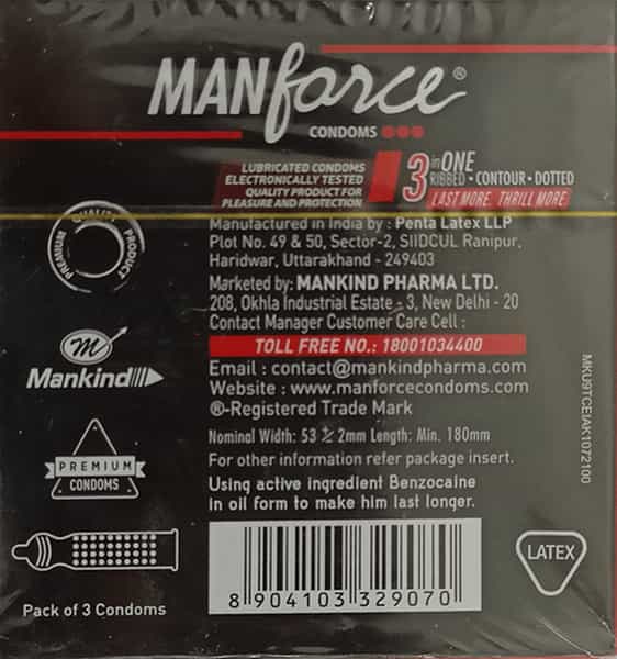 Manforce Overtime Orange Flav Condom 3'S