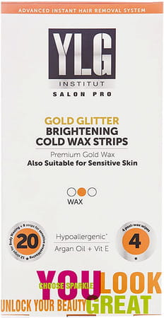 Ylg Gold Glitter Bright Cold Wax Strips