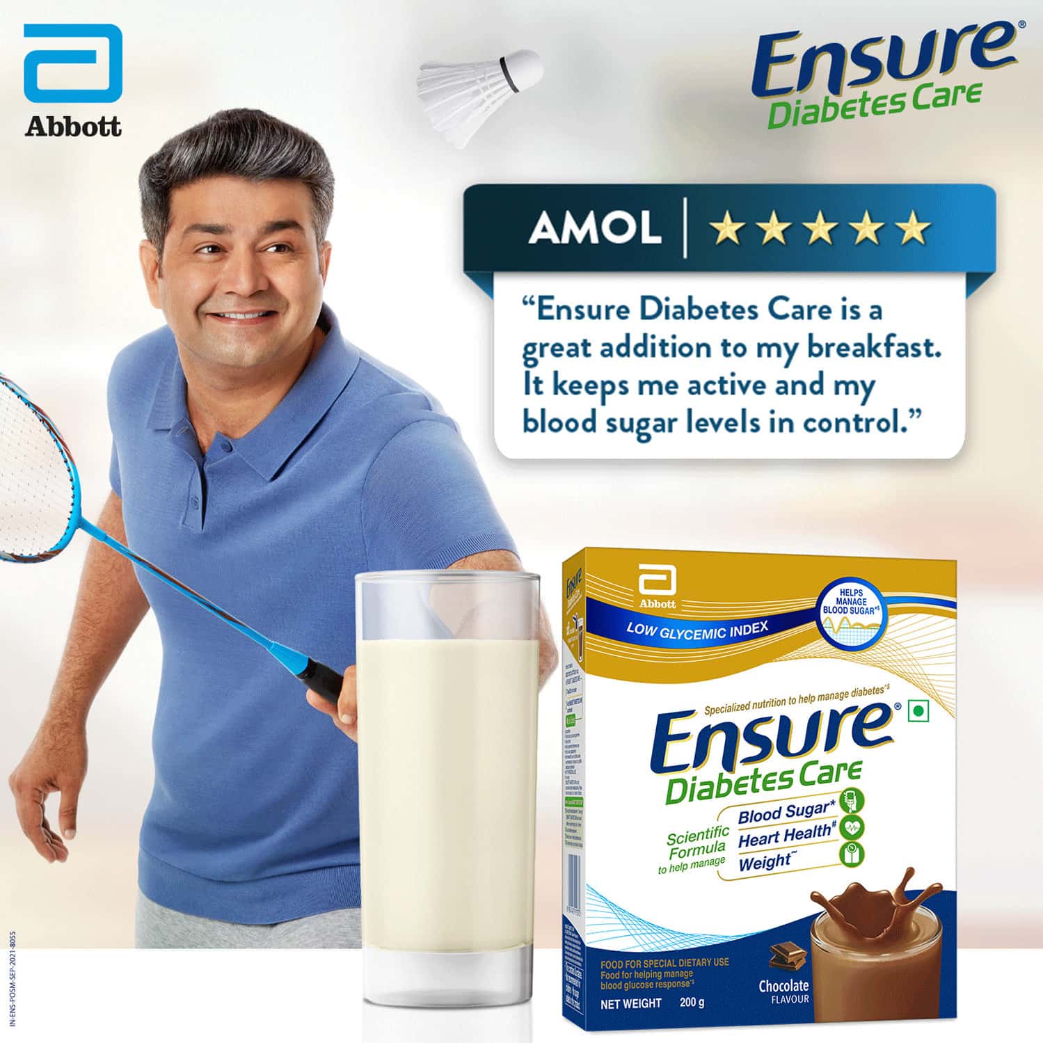 Buy ENSURE CHOCOLATE DIABETES CARE POWDER REFILL OF 200 G Online & Get