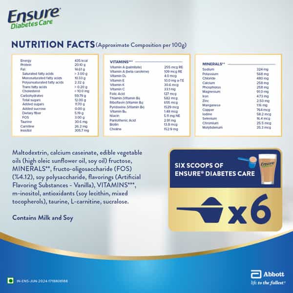Ensure | Diabetes Care Nutrition Drink For Adults | Rich Chocolate | Box | 200 Gm