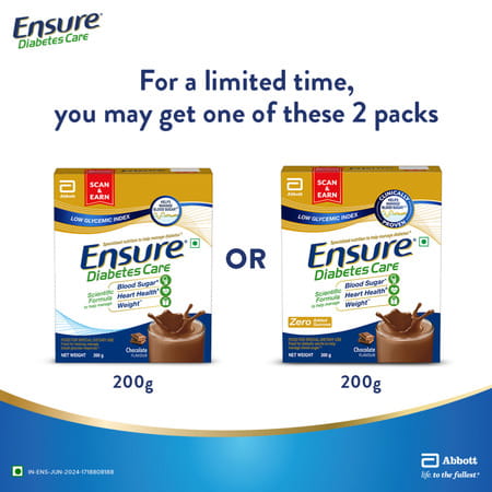 Ensure Diabetes Care Nutrition Drink Rich Chocolate Flavour Box 200 Gm