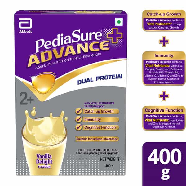 Pediasure Advance Plus Vanilla Flavour Powder 400Gm Refill