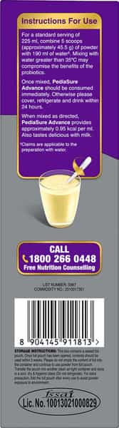 Pediasure Advance Plus Vanilla Flavour Powder 400Gm Refill