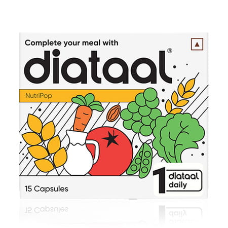 Diataal Nutripop | Multivitamin Hair & Skin Energy & Immunity | For Fitness & Wellness | 15 Capsules
