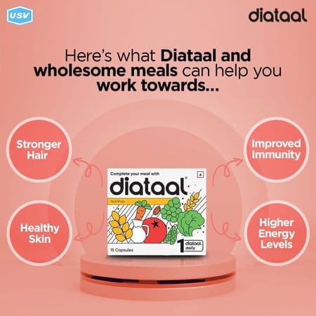 Diataal Nutripop | Multivitamin Hair & Skin Energy & Immunity | For Fitness & Wellness | 15 Capsules