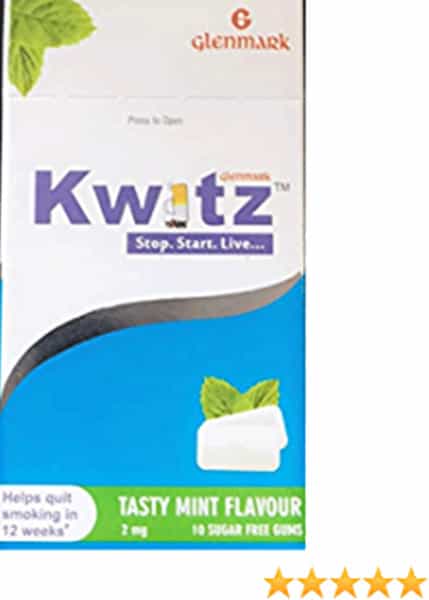 Kwitz 2Mg Mint Flav Sf Gum 10'S