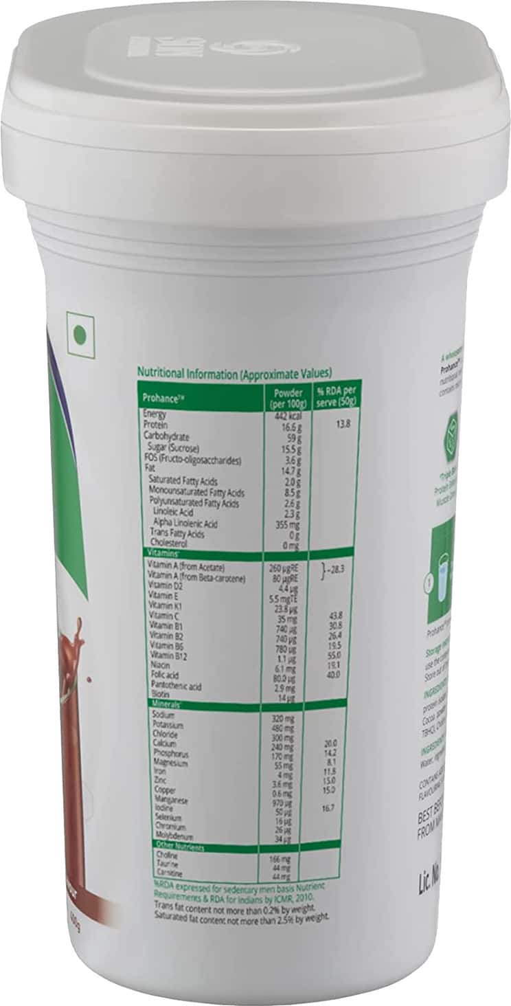 Buy PROHANCE COMPLETE CHOCOLATE POWDER 400GM Online & Get Upto 60 OFF