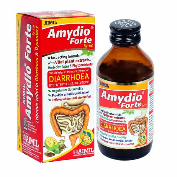 Aimil Amydio Forte Syrup 100Ml | For Diarrhoea & Dysentery | Gut Health | Electrolytes