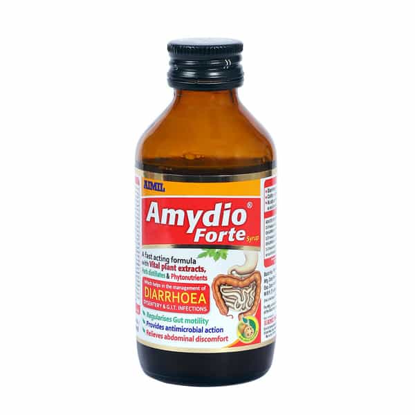 Aimil Amydio Forte Syrup 100Ml | For Diarrhoea & Dysentery | Gut Health | Electrolytes
