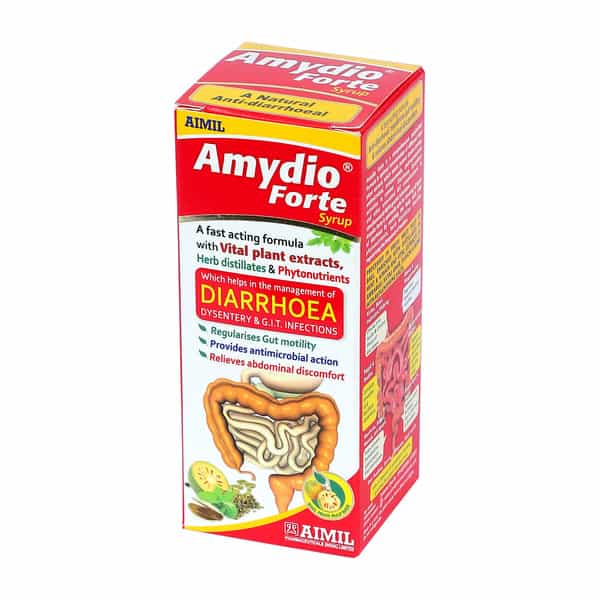 Aimil Amydio Forte Syrup 100Ml | For Diarrhoea & Dysentery | Gut Health | Electrolytes
