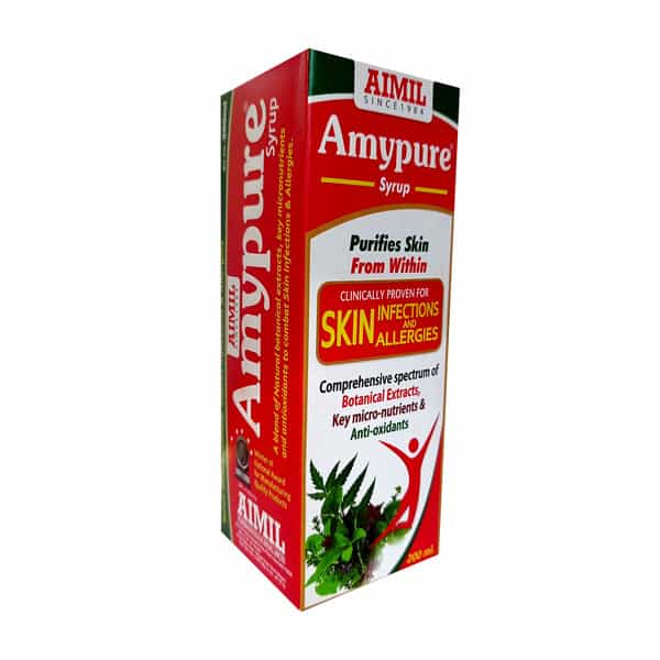 Aimil Amypure Syrup 200 Ml | Ayurvedic Blood Purifier | For Bacterial & Fungal Skin Infections