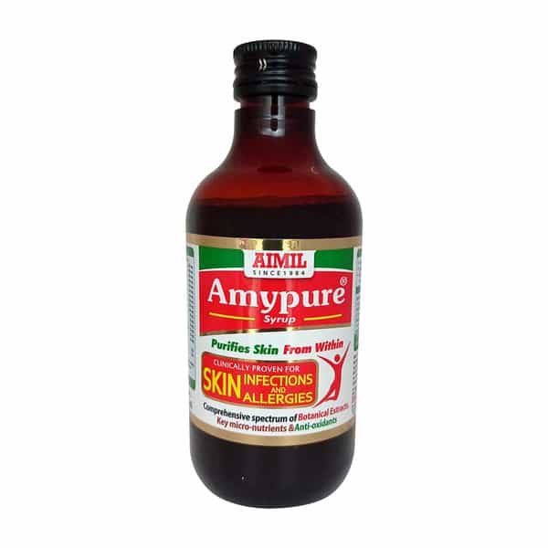 Aimil Amypure Syrup 200 Ml | Ayurvedic Blood Purifier | For Bacterial & Fungal Skin Infections