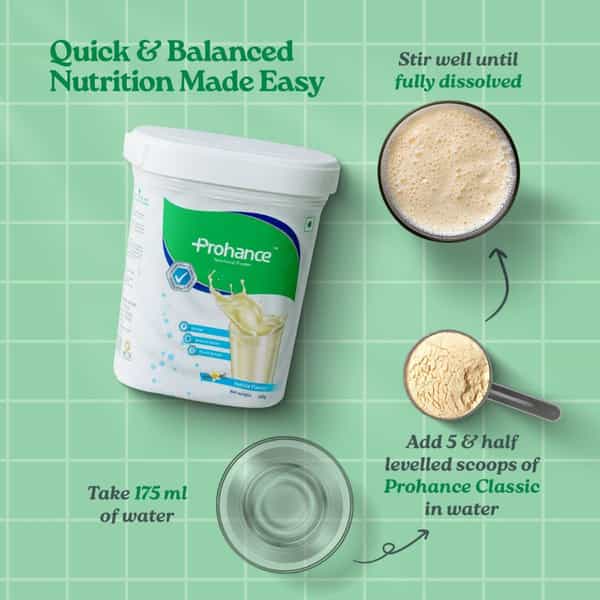 Prohance Vanilla Flavour | Nutrition Drink | Jar 400 Gm