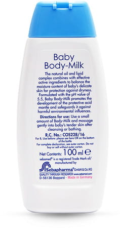 Sebamed Baby Body Milk | Ph 5.5 | Ideal For Dry Skin | Daily Moisturisation | 100 Ml