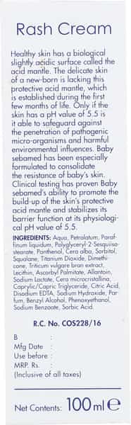 Sebamed Baby Rash Cream|Ph 5.5|Ideal For Diaper Rashes| Faster Rash Healing |100 Ml