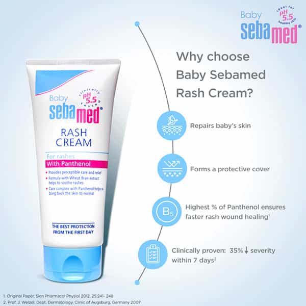 Sebamed Baby Rash Cream|Ph 5.5|Ideal For Diaper Rashes| Faster Rash Healing |100 Ml