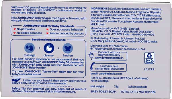 Johnson's Baby Soap Wrap Of 75 G