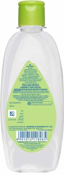 Johnsons Baby Hair Oil 100 Ml