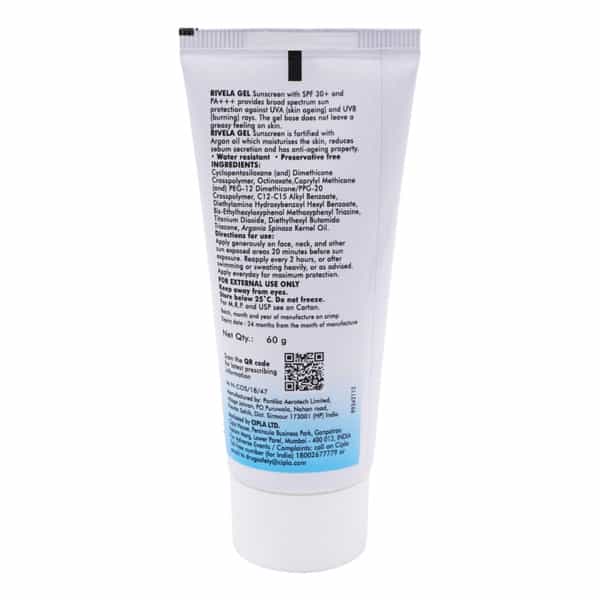 Rivela Spf 30+ Sunscreen Gel 60 Gm