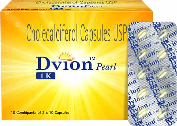 Dvion Pearl 1000Iu Strip Of 10 Capsules