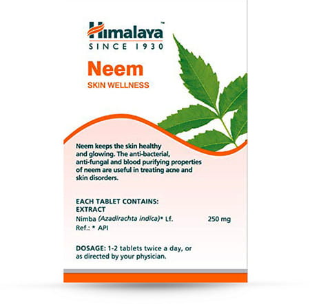 Himalaya Neem Skin Wellness | Controls Acne | Tablets | 60 No'S