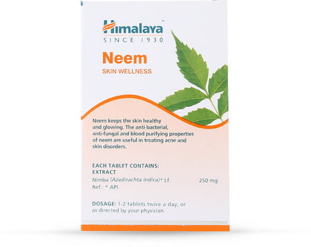 Himalaya Neem Skin Wellness | Controls Acne | Tablets | 60 No'S