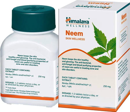 Himalaya Neem Skin Wellness | Controls Acne | Tablets | 60 No'S