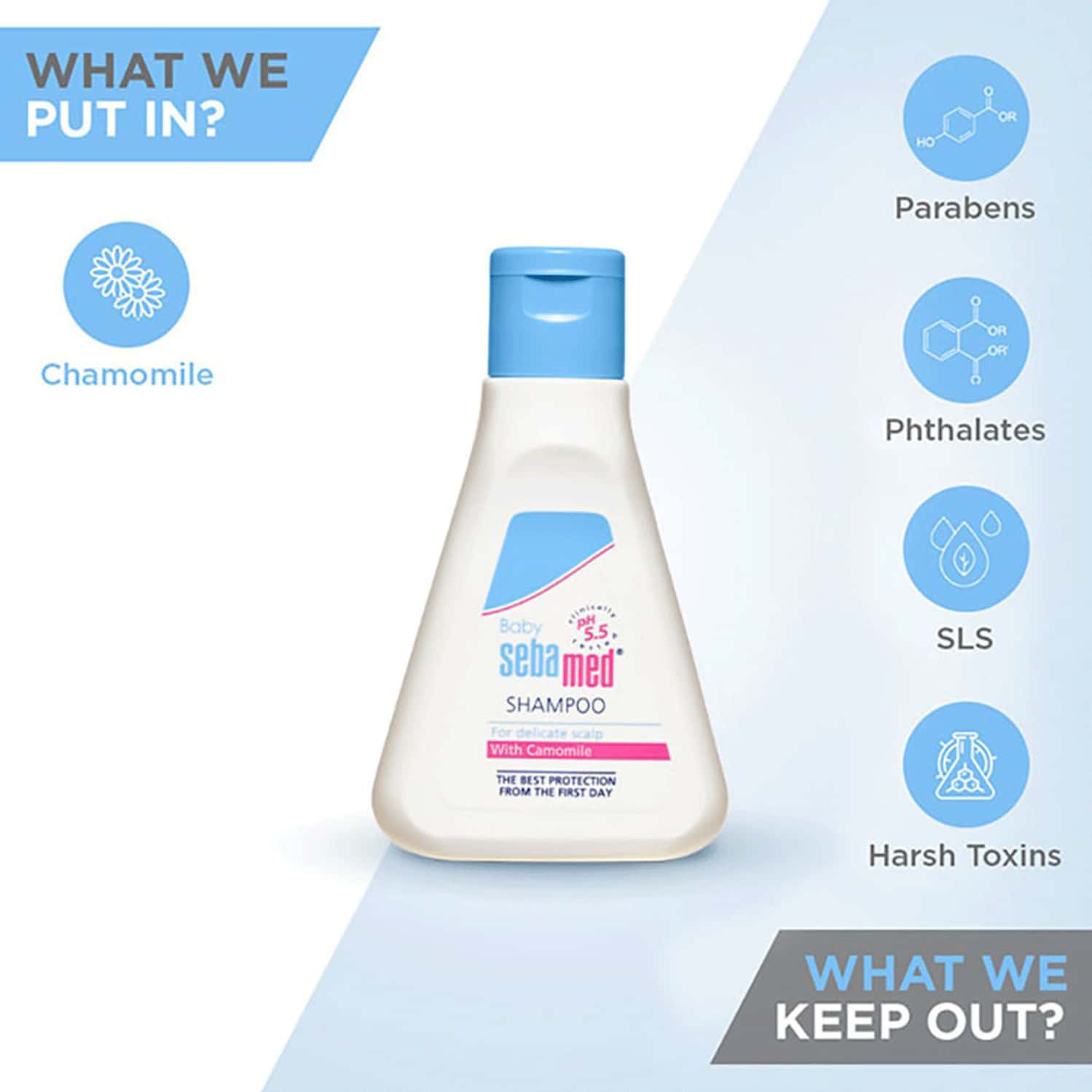 Buy SEBAMED BABY SHAMPOO 50MLPH 5.5 CAMOMILENATURALNO TEARS FORMULA