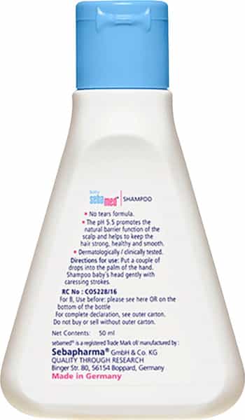 Sebamed Baby Shampoo 50Ml|Ph 5.5| Camomile|Natural|No Tears Formula|For Delicate Scalp