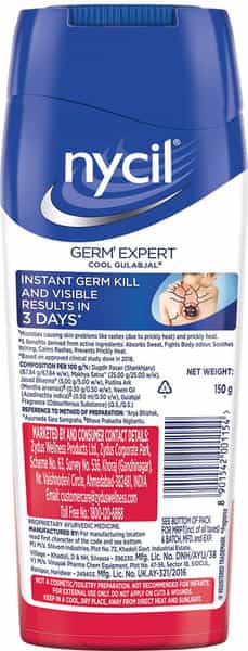 Nycil Cool Gulabjal Prickly Heat Talcum Powder - 150Gm