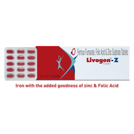 Livogen Z Strip Of 15 Captabs