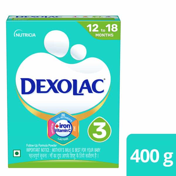 Dexolac 3 | Follow Up Infant Formula | 12 To 18 Months | Box 400 Gm