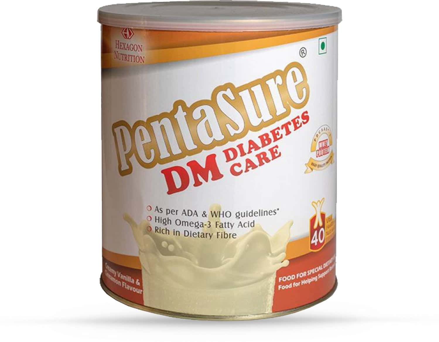 Pentasure Dm Vanilla & Cinnamon Powder Diabetes Care Powder Tin Of 400 G