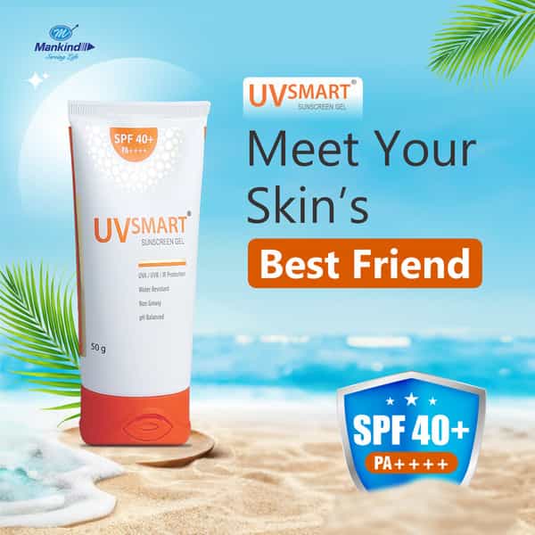 Uv Smart | Spf 40+ | Sunscreen Gel 50 Gm
