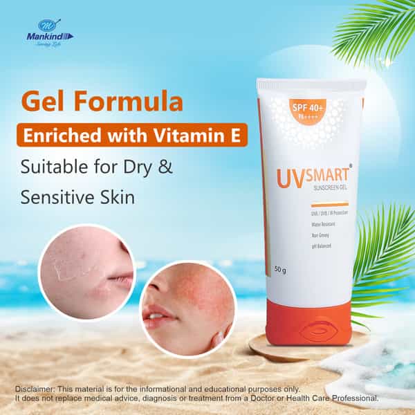 Uv Smart | Spf 40+ | Sunscreen Gel 50 Gm