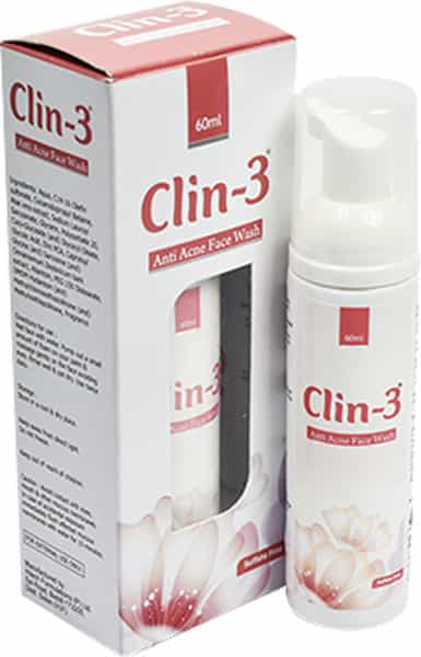 Clin 3 Face Wash 60Ml