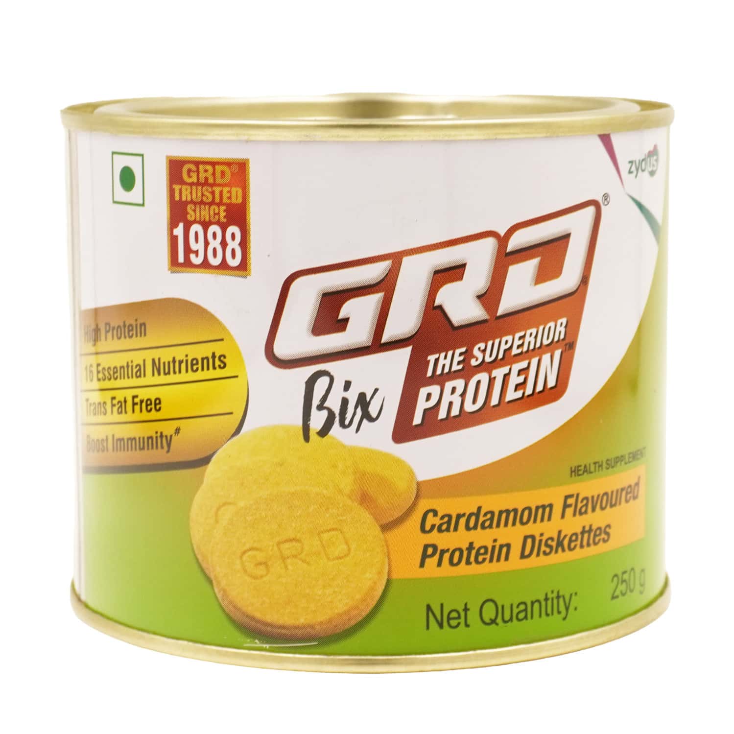 Grd Bix Cardamom Flavour Diskettes Tin Of 250gm
