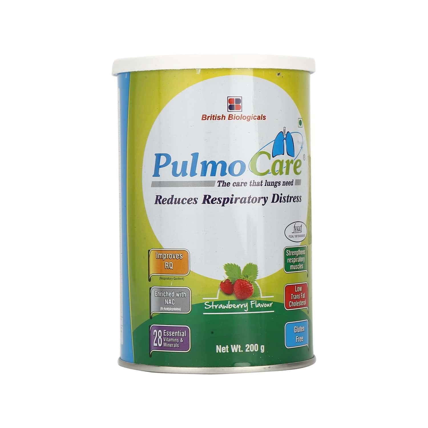 Buy Pulmocare Strawberry Flavour Tin Of 200gm Powder Online & Get Upto ...