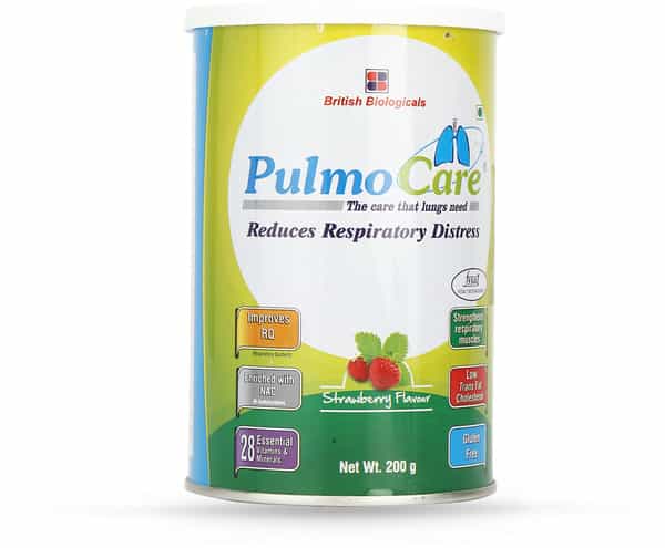 Pulmocare Strawberry Flavour Tin Of 200Gm Powder