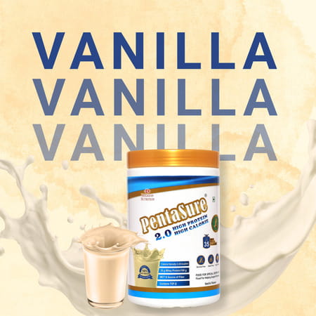 Pentasure 2.0 High Protein High Calorie | Weight Gain Supplement | Vanilla Flavour | Jar | 1 Kg
