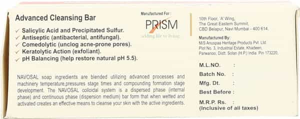 Navosal Advanced Medicated Cleansing Bar 100Gm