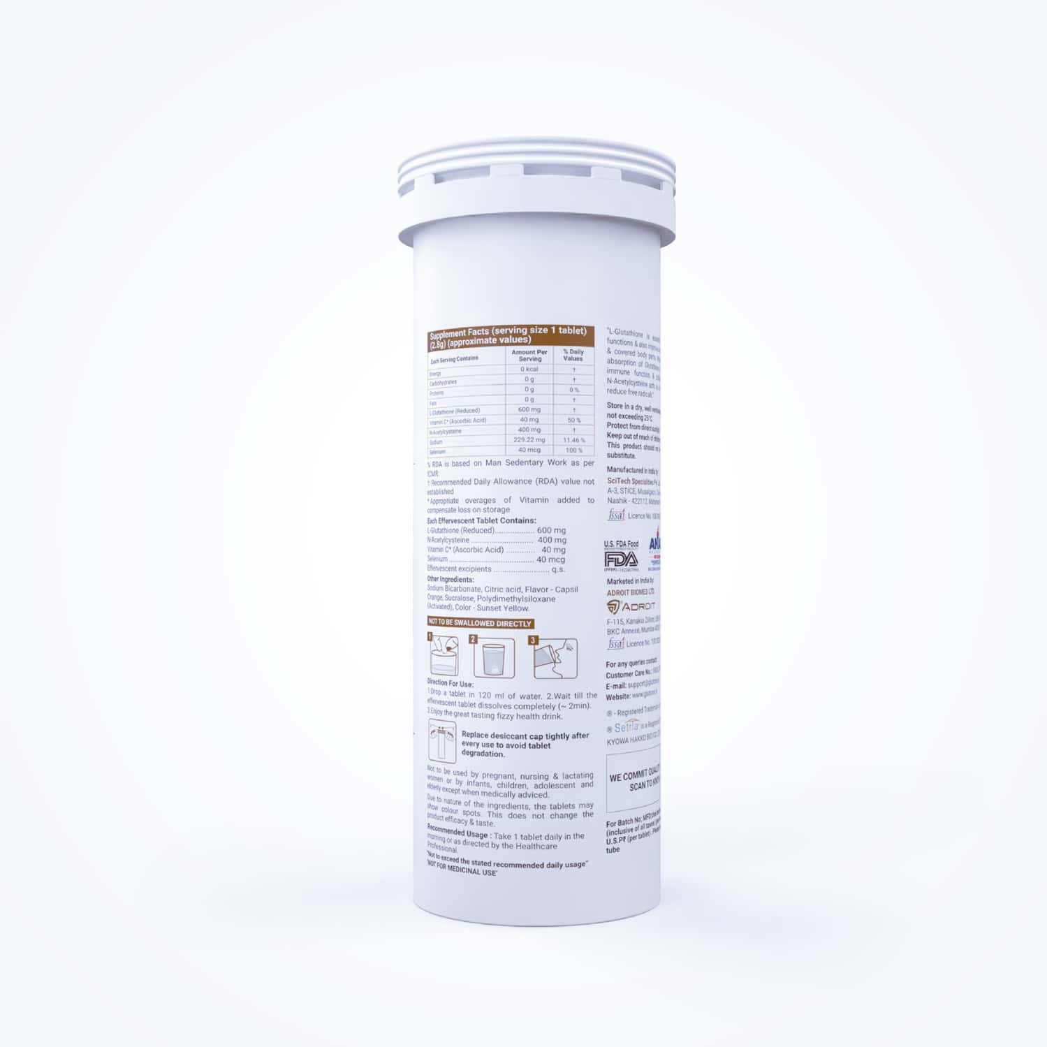 Buy GLUTONE 1000 SETRIA GLUTATHIONE & VITAMIN C 15 EFFERVESCENT TABLETS